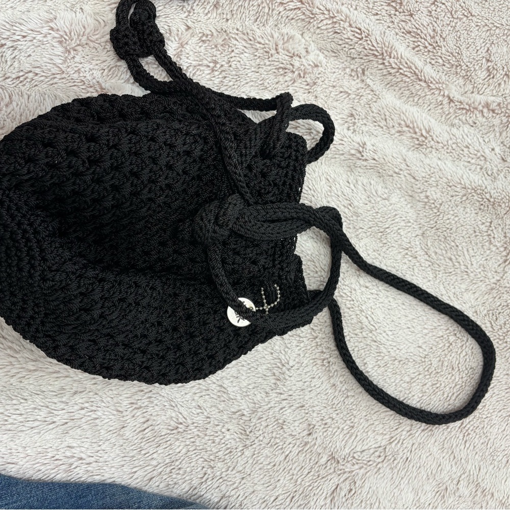 The Sak Black Crochet Bag